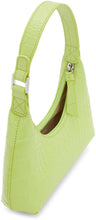 BY FAR Green Croc Baby Amber Shoulder Bag
