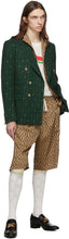 Gucci Green GG Striped Signoria Blazer