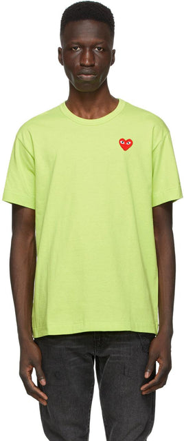 Comme des GarÃ§ons Play Green Heart Patch T-Shirt