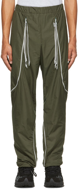 Saul Nash Green Hybrid Ventilation Track Pants - Pantalon de voie de ventilation hybride hybride de Saul Nash - Saul Nash 녹색 하이브리드 환기 트랙 바지