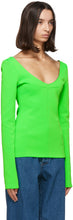 Kwaidan Editions Green Jersey V-Neck Sweater