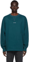 Acne Studios Green Logo Fleece Sweatshirt - Sweat-shirt en polaire logo vert acné studios - 여드름 스튜디오 그린 로고 양털 스웨터
