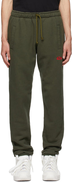 424 Green Logo Lounge Pants - 424 Pantalon Logo Green Logo - 424 그린 로고 라운지 바지