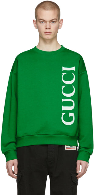 Gucci Green Logo Sweatshirt - Sweat-shirt de logo Gucci Green - 구찌 그린 로고 스웨터