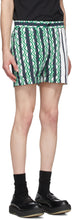 Neil Barrett Green Multi-Print Shorts