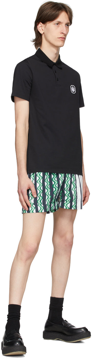 Neil Barrett Green Multi-Print Shorts