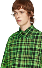 S.R. STUDIO. LA. CA. Green Open-Weave Check Oversized Shirt