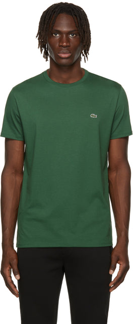 Lacoste Green Pima Cotton T-Shirt - T-shirt Lacoste Green Pima Coton - Lacoste 그린 피마 코튼 티셔츠