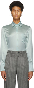 Commission Green Silk Banker Shirt