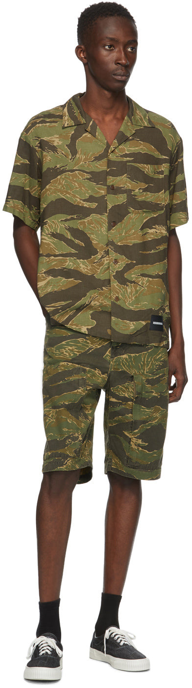 Neighborhood Green Tiger Aloha Short Sleeve Shirt