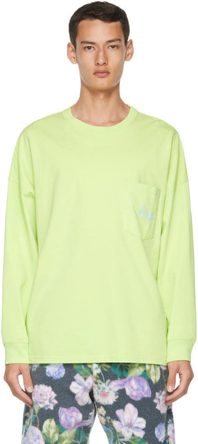 Martine Rose Green Warung Long Sleeve T-Shirt - T-shirt à manches longues Green Warung Martine Rose Green Warung - 마르틴 로즈 그린 워룽 슬리브 티셔츠
