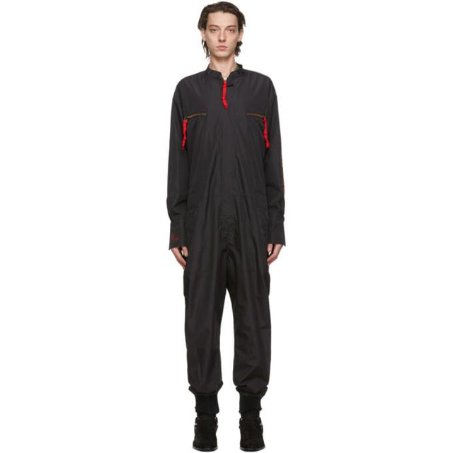 Greg Lauren Black Paul and Shark Edition Flight Jumpsuit