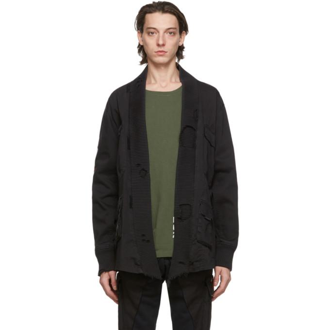 Greg Lauren Black Paul and Shark Edition Tactical Kimono Shirt