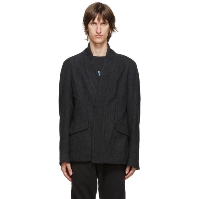 Greg Lauren Grey Wool Kimono Ollie Cardigan
