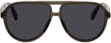 Gucci Grey Acetate Aviator Sunglasses - Lunettes de soleil Aviator d'acétate Gucci Grey - 구찌 회색 아세테이트 비행가 선글라스