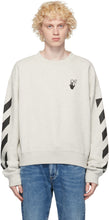 Off-White Grey Agreement Sweatshirt - Sweat-shirt d'accord gris blanc cassé - 화이트 그레이 계약 스웨터 셔츠