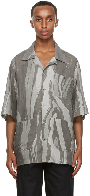 Nicholas Daley Grey Aloha Short Sleeve Shirt - Chemise à manches courtes Aloha de Nicholas Daley Grey Aloha - Nicholas Daley Grey Aloha 짧은 소매 셔츠
