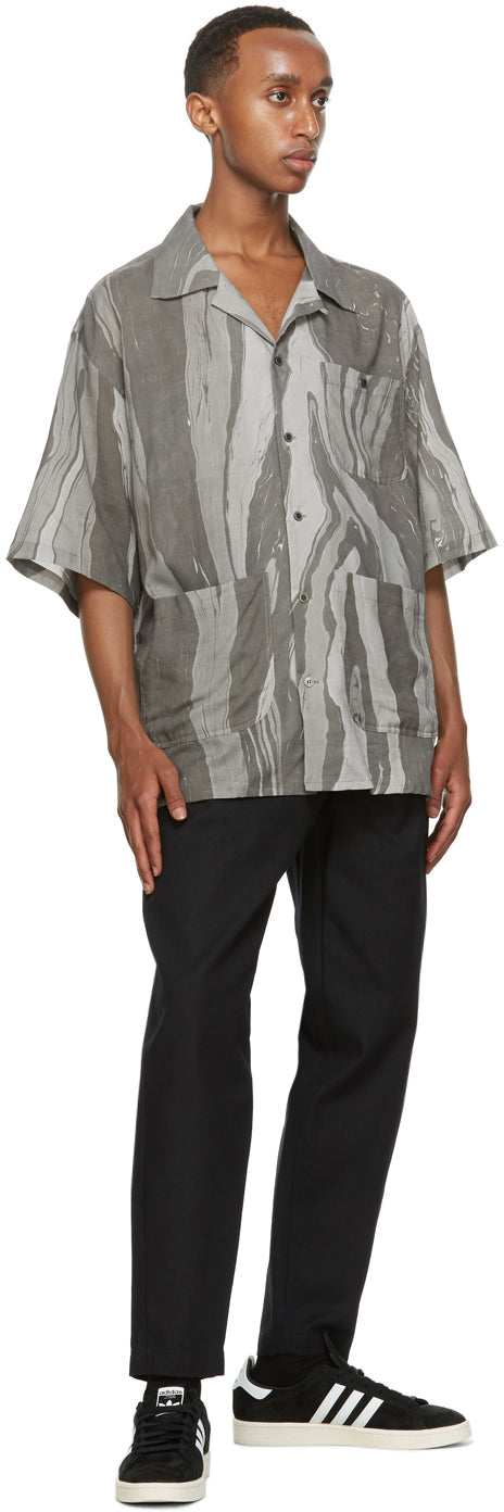 Nicholas Daley Grey Aloha Short Sleeve Shirt