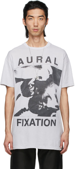 Enfants Riches DÃ©primÃ©s Grey 'Aural Fixation' T-Shirt - Enfants richesses DÉMÉES T-shirt gris 'Aural Fixation' - 부자가 재물을 써자 DÃ © Primés 그레이 'Aural 고정식'티셔츠