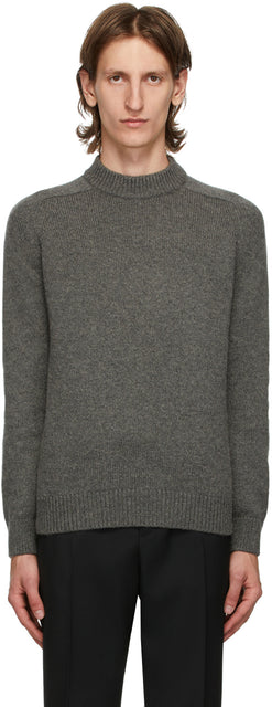 Saint Laurent Grey Camel Hair Sweater - Saint Laurent Grey Camel Pull Hair - 세인트 라이든 그레이 낙타 머리 스웨터