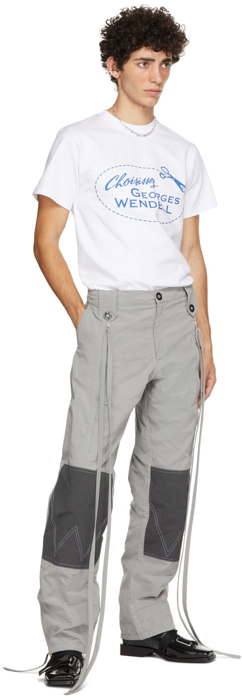 Georges Wendell Grey Canvas Trousers
