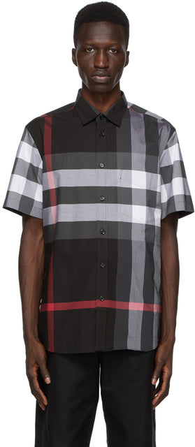 Burberry Grey Check Somerton Short Sleeve Shirt - Chemise à manches courtes Somertton Check Somerton Check Somerton - 버버리 그레이 체크 Somerton 반팔 셔츠
