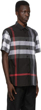 Burberry Grey Check Somerton Short Sleeve Shirt