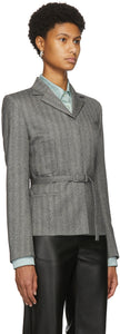 Commission Grey Cinched Four-Button Blazer