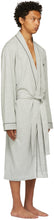 Boss Grey Cotton Kimono Robe