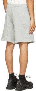 Saul Nash Grey Cover Stitch Shorts