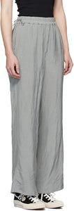 Acne Studios Grey Crinkled Fluid Trousers