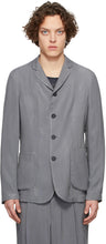 Giorgio Armani Grey Cupro Blazer - Giorgio armani gris cupro blazer - Giorgio Armani Gray Cupro 블레이저