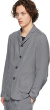 Giorgio Armani Grey Cupro Blazer