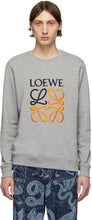 Loewe Grey Embroidered Sweatshirt - Sweat-shirt brodé en gris Loewe - Loewe 그레이 수 놓은 스웨터