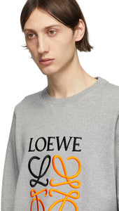 Loewe Grey Embroidered Sweatshirt