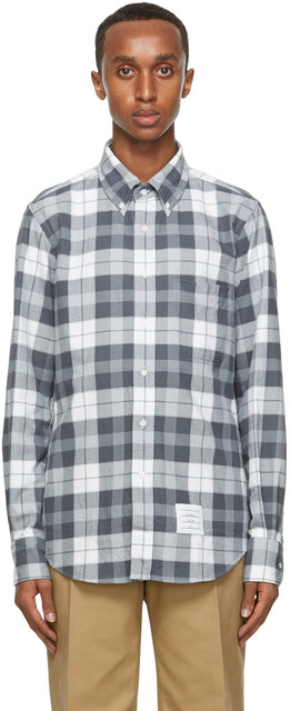 Thom Browne Grey Flannel Shirt - Thom Browne Grey Flanel Shirt - Thom Browne 회색 플란넬 셔츠