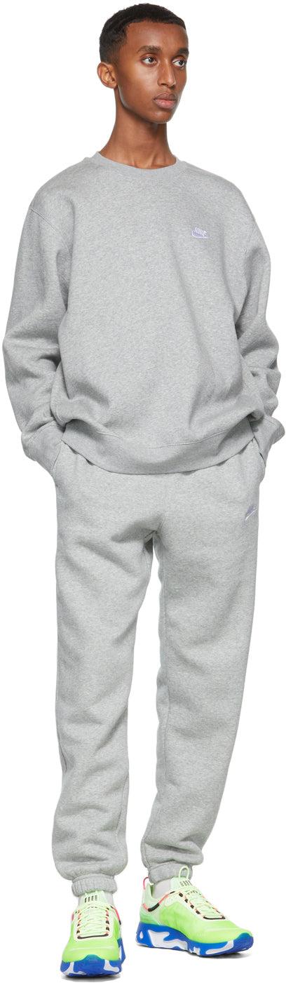 Nike Grey Fleece Sportswear Club Sweatshirt