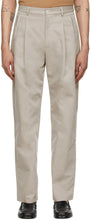 Maryam Nassir Zadeh Grey Gabardine Trousers - Maryam Nassir Zadeh Gray Gabardine Pantalons - Maryam Nassir Zadeh 그레이 Gabardine 바지