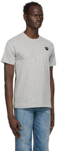 Comme des GarÃ§ons Play Grey Heart Patch T-Shirt