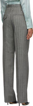 Commission Grey Herringbone Double Waisted Trousers