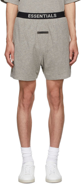 Essentials Grey Logo Lounge Shorts - Short de Logo Grey Essentials Grey - Essentials 그레이 로고 라운지 반바지