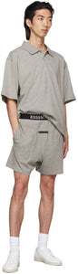 Essentials Grey Logo Lounge Shorts