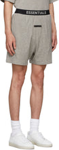 Essentials Grey Logo Lounge Shorts