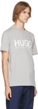 Hugo Grey Logo Print T-Shirt