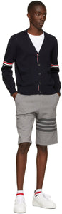 Thom Browne Grey Loopback 4-Bar Shorts