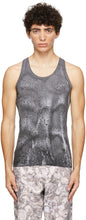Serapis Grey Marble Dye Tank Top - Tapot de teinture en marbre gris Serapis - Serapis 그레이 대리석 염료 탱크 탑입니다