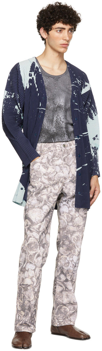 Serapis Grey Marble Dye Tank Top