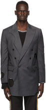 Off-White Grey Meteor Cut-Out Blazer - Blazer découpé de météore gris blanc blanc - 화이트 그레이 메타 컷 아웃 블레이저