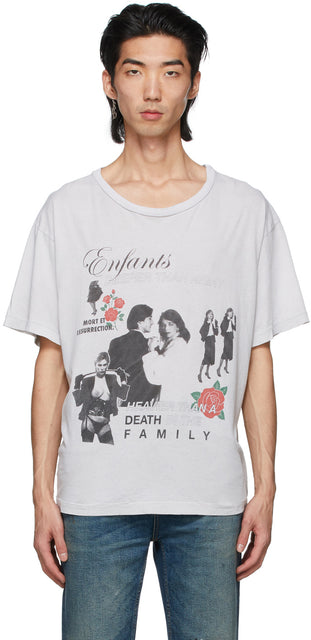 Enfants Riches DÃ©primÃ©s Grey 'Mort Et Resurrection' T-Shirt - Enfants Riches Déproix T-shirt 'Mort et Resurrection' - 부자가 풍부한 티셔츠 티셔츠