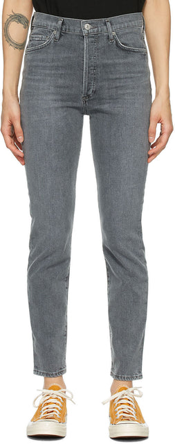 Citizens of Humanity Grey Olivia High-Rise Slim Jeans - Citoyens de l'humanité Grey Olivia Haute monture Slim Jeans - 인류 회색 올리비아의 시민 고층 슬림 청바지